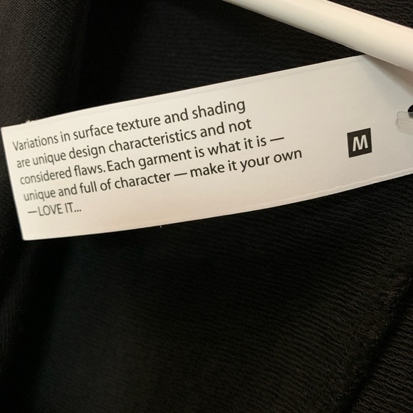 LAmade 100% Cotton Knit Blazer Black Size Medium New With Tags - Picture 5 of 5